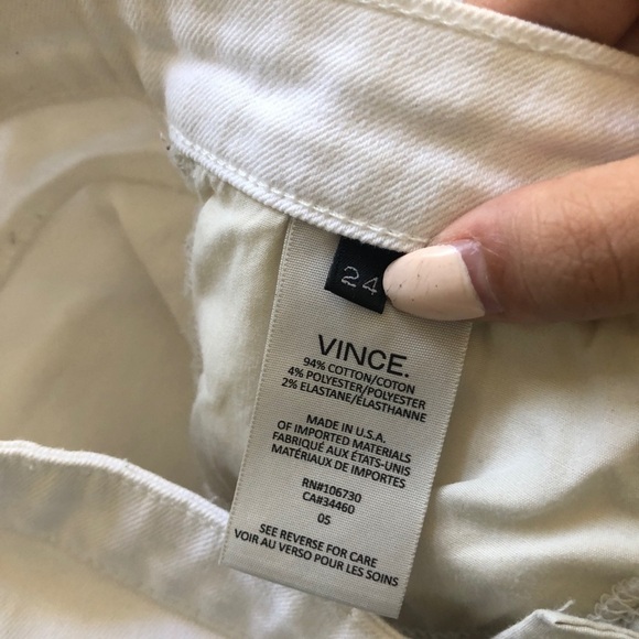 Vince White Cotton Skinny Jeans Pants - Picture 7 of 10